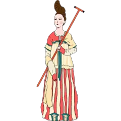 中国风唐代人物类贴纸-女人