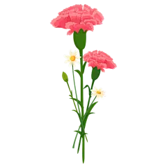 卡通感母亲节花元素贴纸