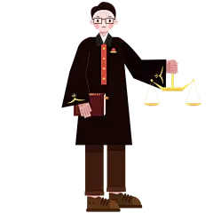 扁平-法官职业形象元素-SVG4