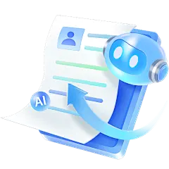 常规图标系列科技风玻璃感ai小人+文件+箭头元素