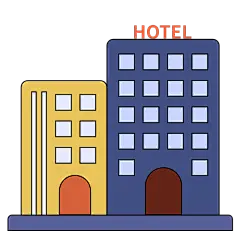酒店建筑贴纸