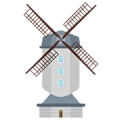 卡通风建筑元素风车贴纸6