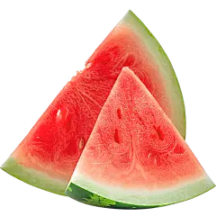 夏季果蔬系列实景半圆三角西瓜通用元素素材