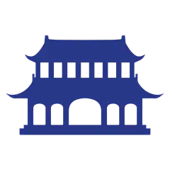常规内容-建筑系列简约风矢量蓝色古风建筑元素
