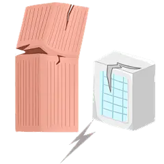 雷击建筑自然元素贴纸