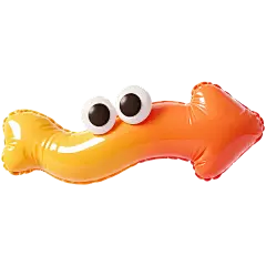 装饰系列膨胀感橙色渐变拟人箭头元素