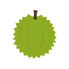 常规内容-图标系列扁平风绿色榴莲图标元素