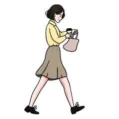 手绘-描边白领职业形象人物插画10