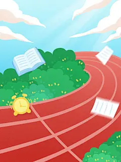开学季通用肌理跑道场景背景图片