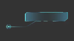 常规内容-科技风系列扁平风蓝色发光线条对话框矩形边框背景