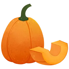 手绘-秋天元素贴纸-南瓜