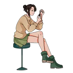 手绘涂指甲油美甲元素1