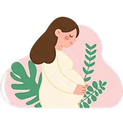 人物系列扁平风孕妇场景插画元素