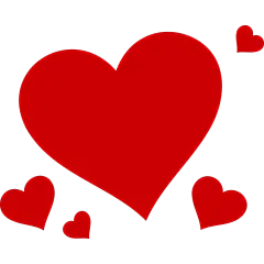 常规内容-图标系列简约红色爱心剪影元素