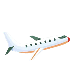 手绘-交通工具贴纸-飞机