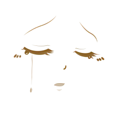 卡通画-面部表情元素-哭泣