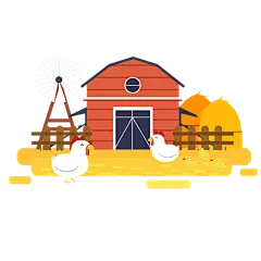 扁平-田园房屋建筑元素-SVG3