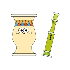 卡通感教育培训笛子元素