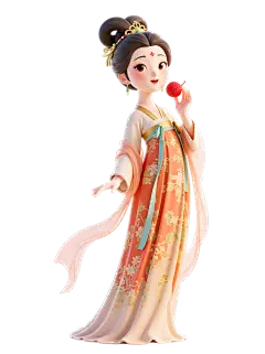 长安的荔枝3D国风人物元素