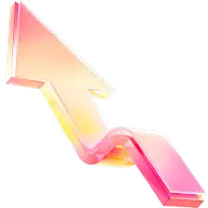 装饰系列促销感红橙色渐变立体光感箭头元素