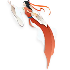 七夕节中国风插画贴纸-祝英台