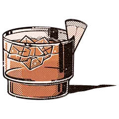 手绘-复古波点鸡尾酒贴纸4