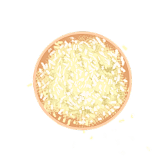 手绘风-美食元素贴纸-大米