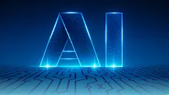 常规内容-科技风蓝光电路AI背景