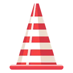 手绘-安全主题贴纸SVG-路锥