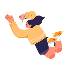 插画人物元素贴纸