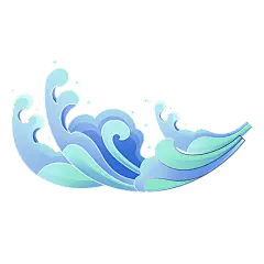 国潮风-海浪元素-浪花