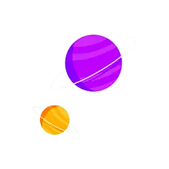 星球元素卡通贴纸