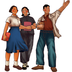 劳动节复古人物常规贴纸1