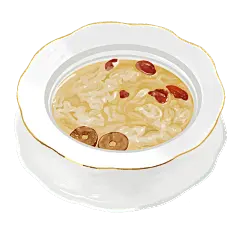 手绘-中式饮品贴纸4-银耳羹