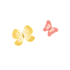 卡通感青年节蝴蝶元素贴纸