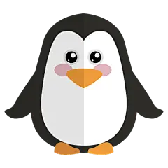 扁平-动物元素贴纸-SVG-企鹅