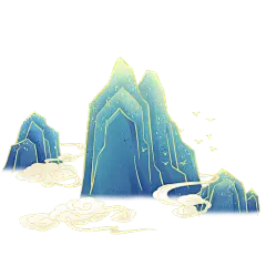 中国风中式国潮插画山水元素素材