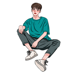 现代风格人物插画元素主题素材