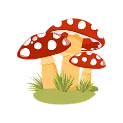 手绘-秋天元素-蘑菇