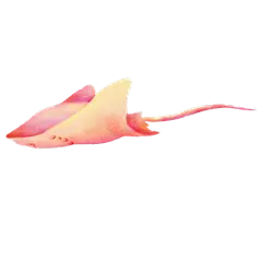 手绘笑脸鱼水族馆元素