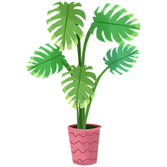 手绘-植物元素贴纸-盆栽2