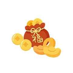 中国风春节福袋元素贴纸
