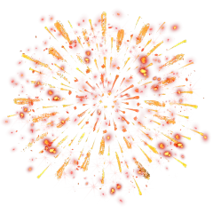 国庆节十一插画烟花元素素材