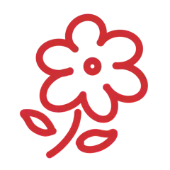 手绘情人节小红花装饰元素