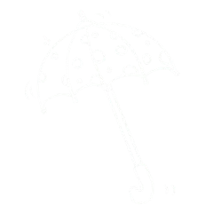 线条-可爱风线条元素-雨伞