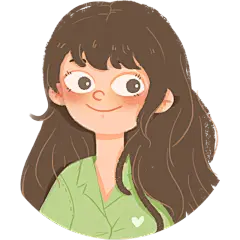 卡通风-人物插画素材贴纸-女孩