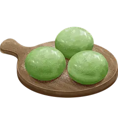 中国风传统美食糕点插画-青团