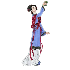工笔画中国风女性人物插画贴纸9