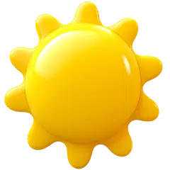 通用3D立体卡通感太阳元素素材