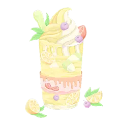 夏日冷饮主题插画-水果饮品